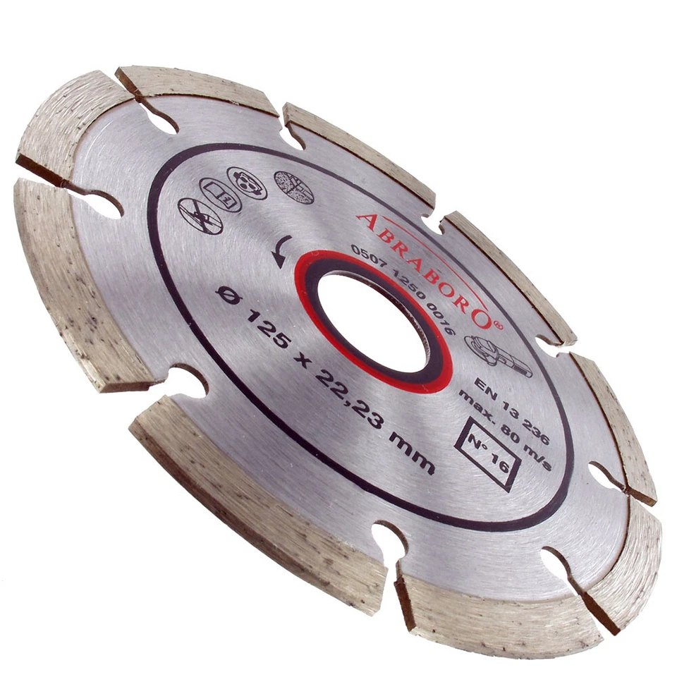 ABRABORO 6 Diamant Trennscheiben Diamantscheibe f Mauerschlitzfräse Mauernutfräse Ø 125mm
