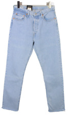 Levi's 501 Original Cropped Premium Big E Jeans Uomo W29/L30 Dritto Fit