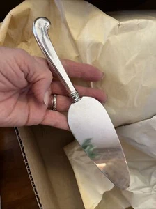 Sterling Silver Cake Server by Webster, pistol grip handle - Picture 1 of 7