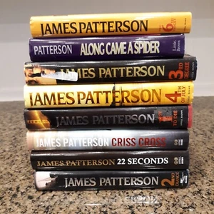 James Patterson Book Lot of 8 Hardcover Book Novels 1st To Die Criss Cross - Picture 1 of 10