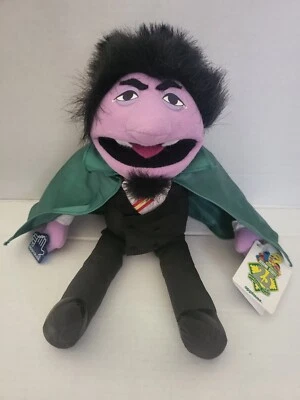 Muñeco de peluche vintage 25 aniversario Plaza Sésamo THE COUNT. RARO! Nuevo con etiquetas Foto 1 de 4