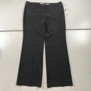 Michael Kors Dress Pants Womens 14 P Black Gramercy Fit Regular Flared Leg - Picture 1 of 12