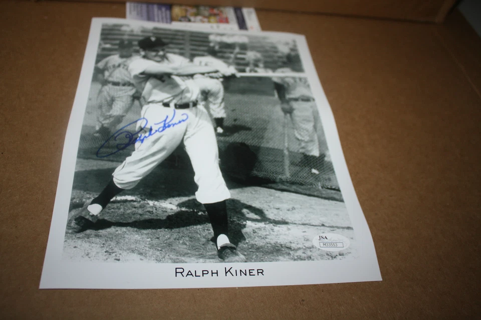 PITTSBURGH PIRATES RALPH KINER SIGNED 8X10 PHOTO JSA CERT INDIANS B/W POSE 2  - Image 1 of 1