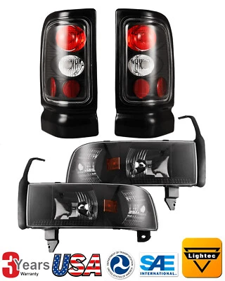 Juego de 4 faros + luces traseras LED para camioneta 94-01 Dodge Ram 1500 2500 3500 Foto 1 de 4