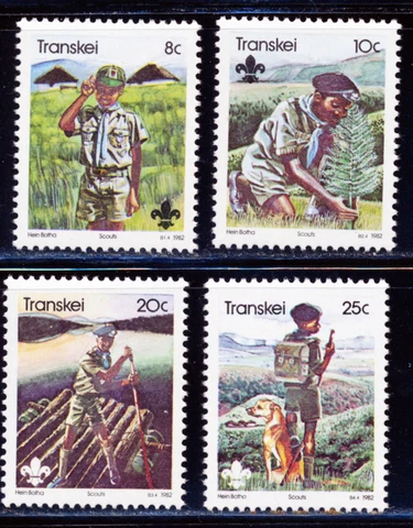 SOUTH AFRICA TRANSKEI 1982 BOYSCOUTS SET SCOTT 93-96 Cover