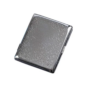 Engraved Metal Cigarettes Box Tobacco Container Box Cigar Storage Holder Baroque - Picture 1 of 6