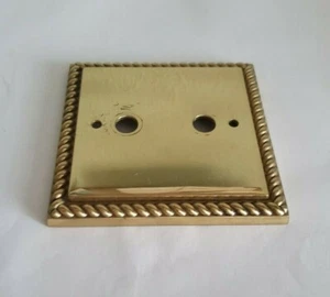 Georgian Roped Polished Brass light socket switch - 250W 2 gang dimmer - Picture 1 of 10