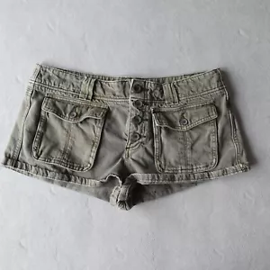 Free People Caro Jeans Shorts Army Green Size 30 - Picture 1 of 8