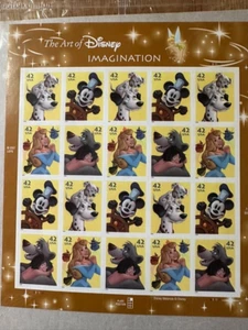 2007 The Art of Disney "Imagination" Sheet of 20 - .42¢ Stamps MNH - Picture 1 of 3