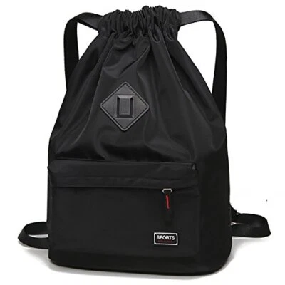 Bolsa deportiva impermeable con cordón mochila ligera para hombres y mujeres... Foto 1 de 4