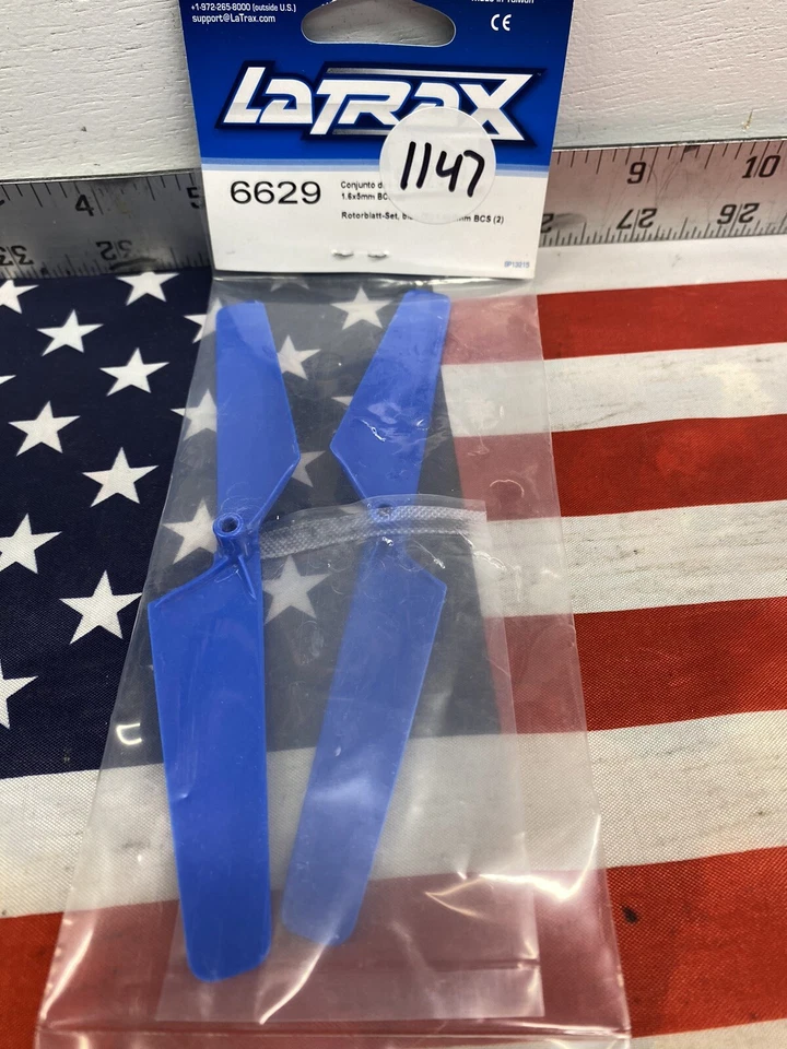 Traxxas LaTrax 6629 Rotor Blade Set Blue Alias {2pc} NewInPack USA Shipped - Image 1 of 4