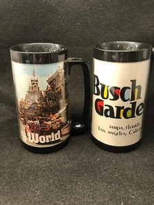 Lot of Vintage Disney World & Busch Gardens Thermo- Serv Plastic Mug Coffee Cup - Picture 1 of 8
