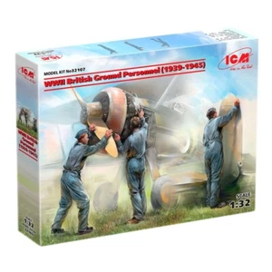 ICM 32107 model kit 1:32 UK Air Force Ground Staff WWII (1939-1945) (3 figures) - Picture 1 of 24
