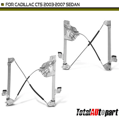 2x Power Window Regulator without Motor for Cadillac CTS 2003-2007 Sedan Front - Image 1 of 4