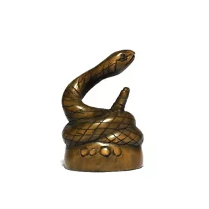 Estatua japonesa hecha a mano de madera Netsuke coleccionable Netuke serpiente Ojime Envío gratuito - Imagen 1 de 5