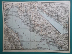 MARE ADRIATICO Costa della Croazia Montenegro Bosnia - 1934 ULTIMA MAPPA prima della seconda guerra mondiale - Foto 1 di 1