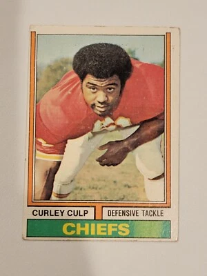CURLEY CULP Vintage Topps 1974 #433 KC Chiefs HOF  VGEX - Image 1 of 2