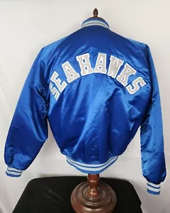 🚨🔥Vintage Chalk Line Lrg Seattle Seahawks Starter Style Spellout Jacket MINTY! - Picture 1 of 12