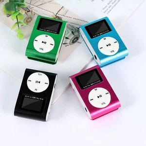 Mini USB Clip MP3 Player LCD Screen Support 32GB Micro SD TF Card - Picture 1 of 39