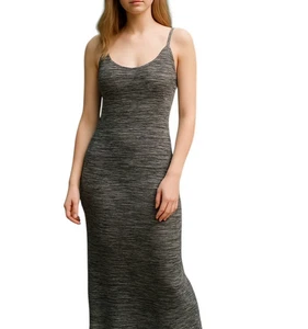 NWT HERS & MINE Gray Knit Stretch Form Fitting Sun Dress Size Large - Picture 1 of 8