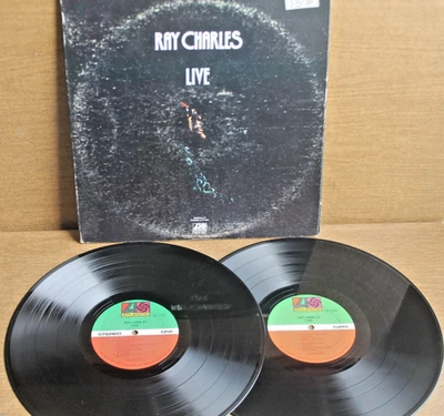 RAY CHARLES LIVE: 2 LP - ATLANTIC 2-503 - NEWPORT- 1958; ATLANTA-1959 -EXC VINYL Foto 1 de 4