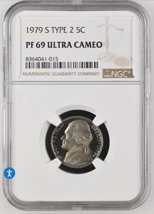 1979 S Type 2 Proof Jefferson Nickel NGC certified PF 69 Ultra Cameo - Picture 1 of 2
