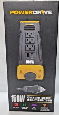 POWER DRIVE 150 WATT, POWER STRIP INVERTER, 3AC OUTLETS, 36"DSC CABLE, (B5) - Image 1 of 4