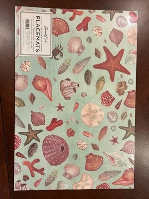 Hester & Cook Beachcomber Pad of 24 Paper Placemats Made in USA - Image 1 of 3