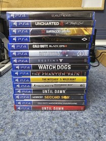 x15 Playstation 4 Video Game Lot The Witcher Call Of Duty Uncharted
