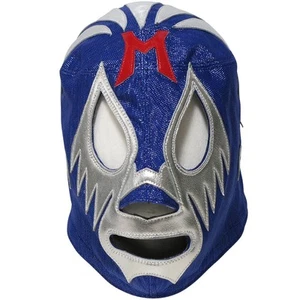 Mil Mascaras Blue Trade Ring Worn Style Wrestling Mask Lucha Libre Mask CMLL - Picture 1 of 4