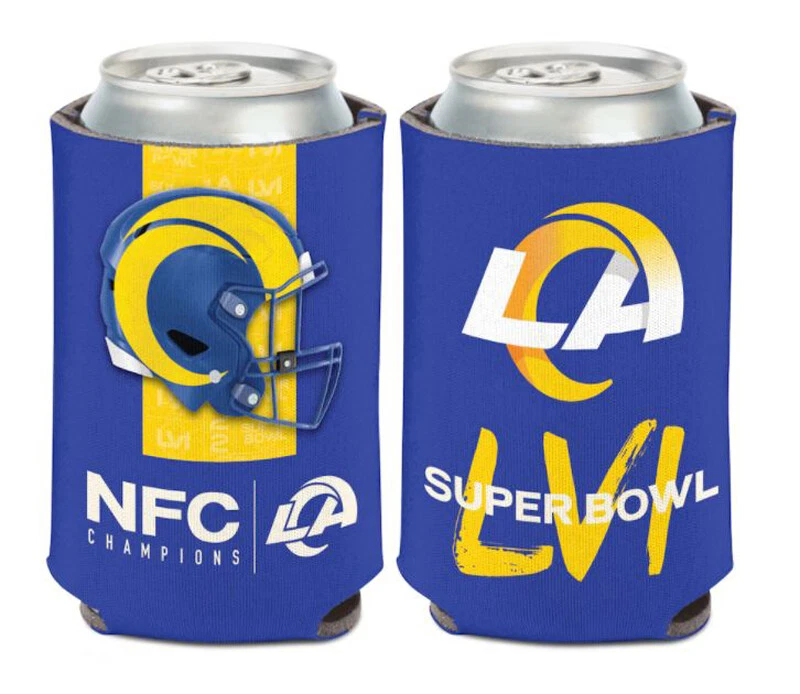 Los Angeles Rams Super Bowl LVI NFC Champions 2022 lata de bebidas enfriador Koozie Foto 1 de 1