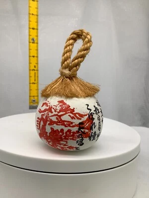 Cloche japonaise en argile céramique Dorei antiquités asiatiques ancien talis... - Photo 1/4