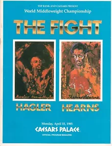 4/15/1985 Middleweight Championship Marvin Hagler/Thomas Hearns Caesars Palace - Picture 1 of 1