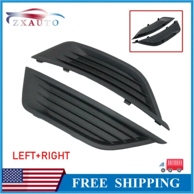 Bumper Fog Light Cover Set For 13-19 Ford Taurus Front Left+Right Side Set of 2 - Image 1 of 4