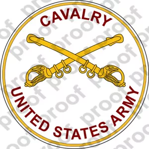 PEGATINA U S EJÉRCITO RAMA CABALLERÍA - Imagen 1 de 1