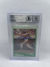Jose Canseco 1989 Star #8 “CONSECO” ERROR Card Beckett Grade 10 Auto 2