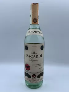 Rum Bacardi Superior Carta Blanca Importato Wax & Vitale Genova 75cl 40% - Foto 1 di 8