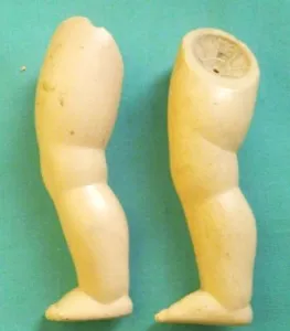 Vintage celluloid legs, Cellba 18, light celluloid, Mermaid, Germany - Picture 1 of 3