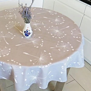 Runde Wasserdichte Tischdecke Wasser Auslaufsicher Kreis Tischdecke Floral - Bild 1 von 9