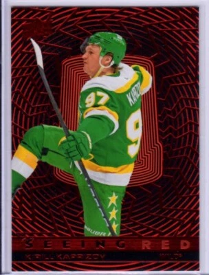 2023-24 UD Extended Series Kirill Kaprizov Seeing Red Insert Card # SR-87 - Image 1 of 2