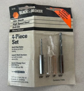 Juego de brocas BLACK & DECKER (SOLO 2 PIEZAS) vástago hexagonal acero de alta velocidad # 16193 - Imagen 1 de 3