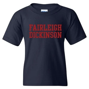 Fairleigh Dickinson University Knights/Devils Basic Block Youth T-Shirt - Navy - Picture 1 of 7