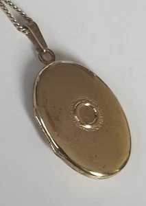 Colgante medallón vintage de plata 935 con cadena de plata 925 chapado en oro - Imagen 1 de 10