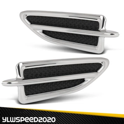 Fit For Ford Escape 2013-2015 Left + Right Side Fender Chrome Emblem Moulding - Image 1 of 4