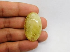 Naturel Citron Quartz Gemme Cabochon Libre pour Bijoux Fabrication 77 Cts. - Picture 1 of 5