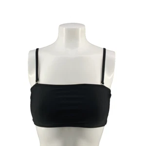 NWOT Women Beach Resort Swim Top SMALL(4-6) Black Pullover Padded - Picture 1 of 8