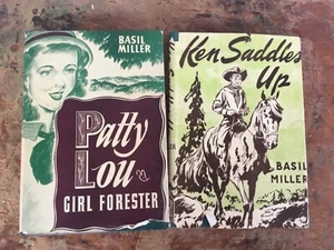 Lot 2 Vintage Basil Miller Childerns Books Patty Lou For Ken Saddles Up - Picture 1 of 5