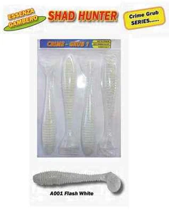 walleye shad 15cm flashwhite pesca esca gomma spinning vertical luccio siluro - Foto 1 di 1