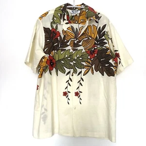 Vintage Hawaian shirt Hatti with monstera cheeseplant pattern XL - Picture 1 of 5