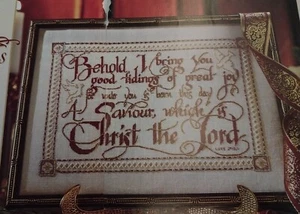 Good Tidings Christ Is Lord rivista natalizia modello punto croce OOP  - Foto 1 di 1